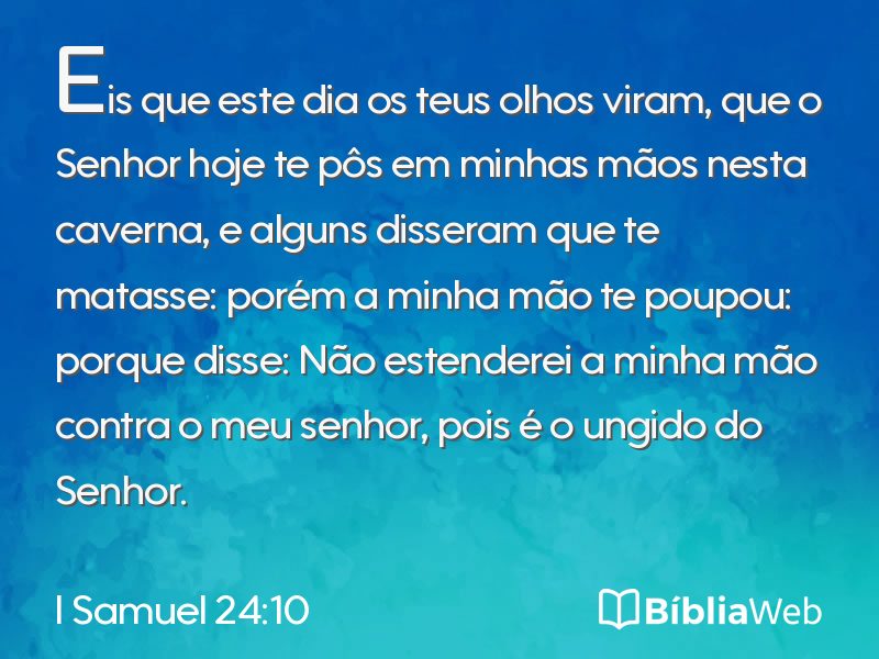 I Samuel 24:10 em imagem para compartilhar