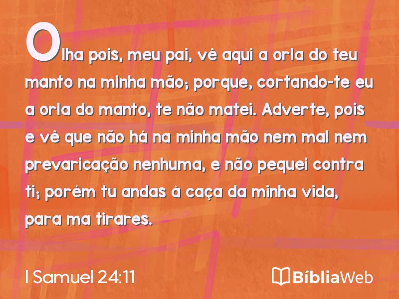 I Samuel 24:11 em imagem para compartilhar