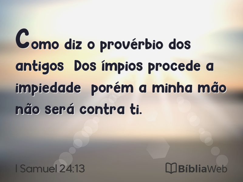 I Samuel 24:13 em imagem para compartilhar