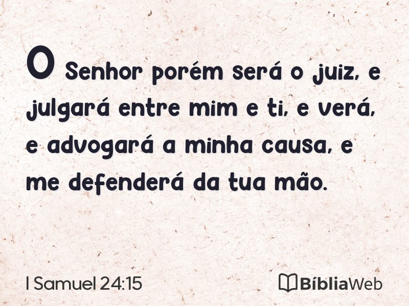 I Samuel 24:15 em imagem para compartilhar