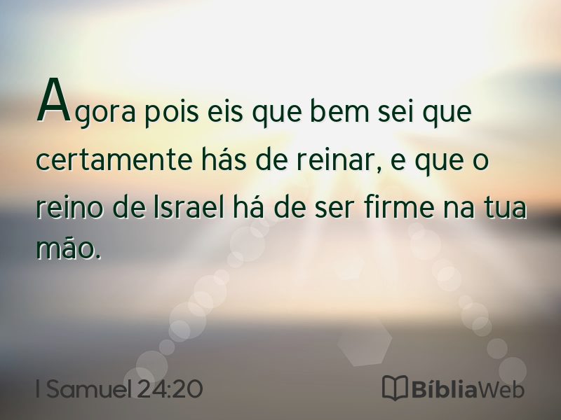 I Samuel 24:20 em imagem para compartilhar