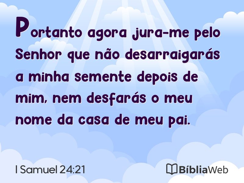 I Samuel 24:21 em imagem para compartilhar