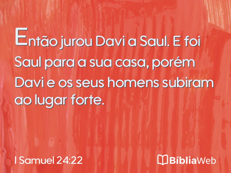I Samuel 24:22 em imagem para compartilhar
