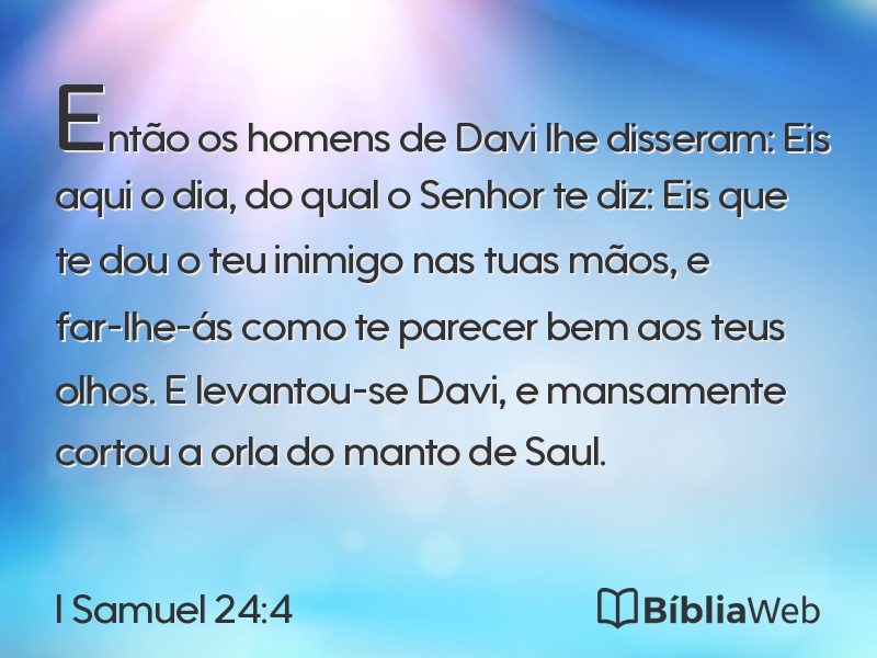 I Samuel 24:4 em imagem para compartilhar