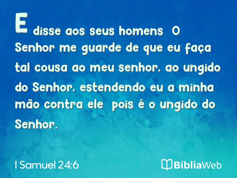 I Samuel 24:6 em imagem para compartilhar