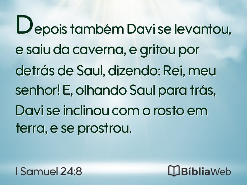 I Samuel 24:8 em imagem para compartilhar
