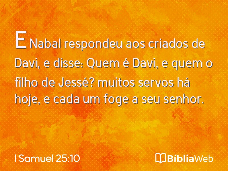 I Samuel 25:10 em imagem para compartilhar