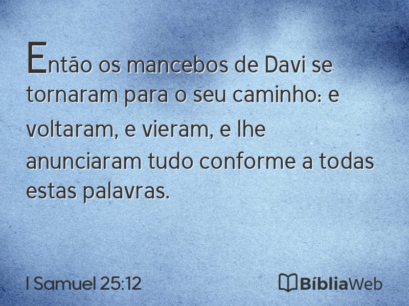 I Samuel 25:12 em imagem para compartilhar