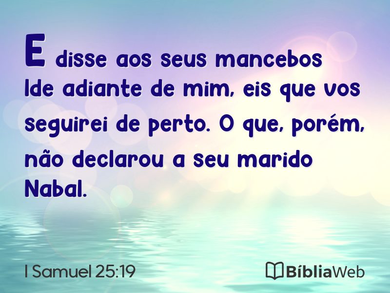 I Samuel 25:19 em imagem para compartilhar