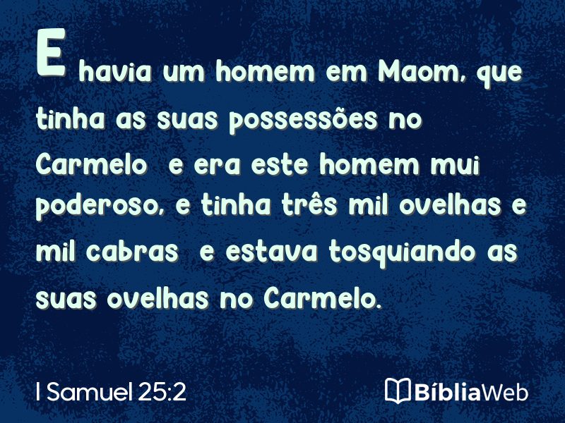 I Samuel 25:2 em imagem para compartilhar