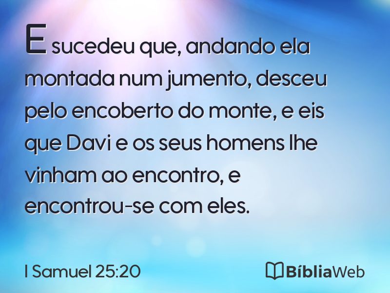 I Samuel 25:20 em imagem para compartilhar