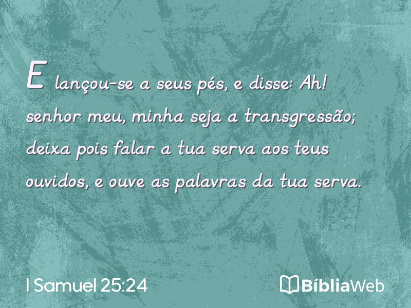I Samuel 25:24 em imagem para compartilhar