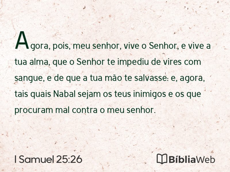 I Samuel 25:26 em imagem para compartilhar