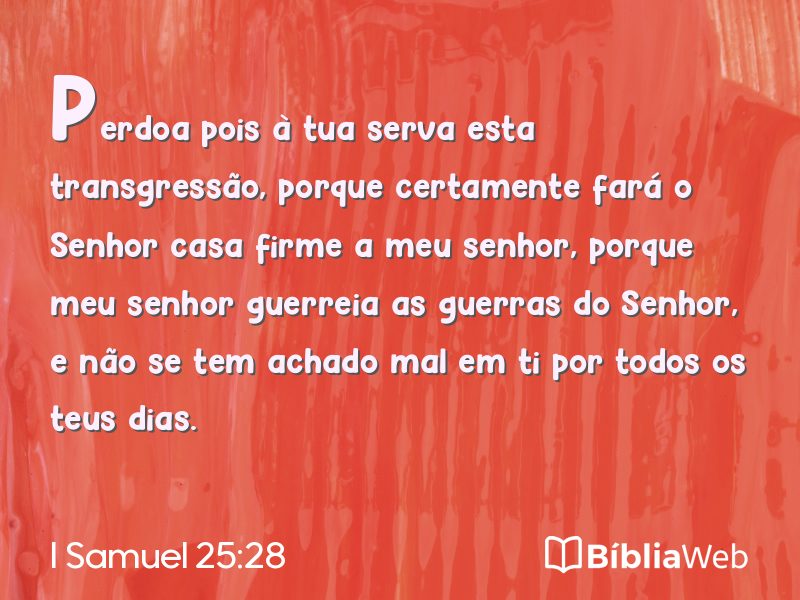 I Samuel 25:28 em imagem para compartilhar
