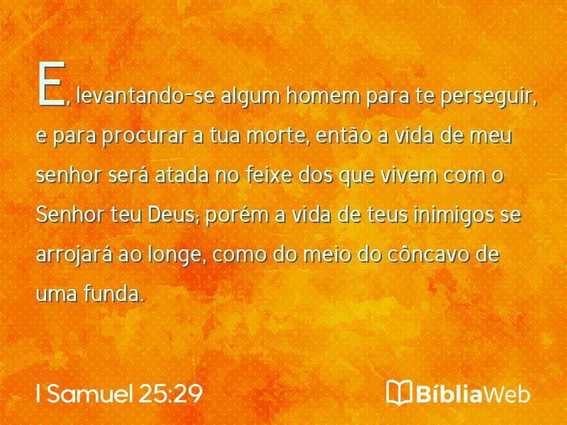 I Samuel 25:29 em imagem para compartilhar