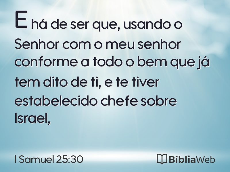 I Samuel 25:30 em imagem para compartilhar