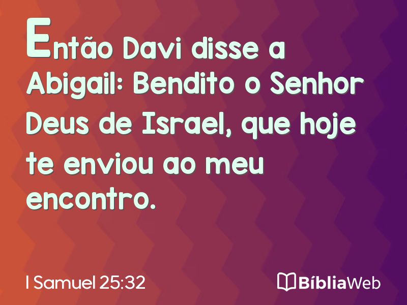 I Samuel 25:32 em imagem para compartilhar