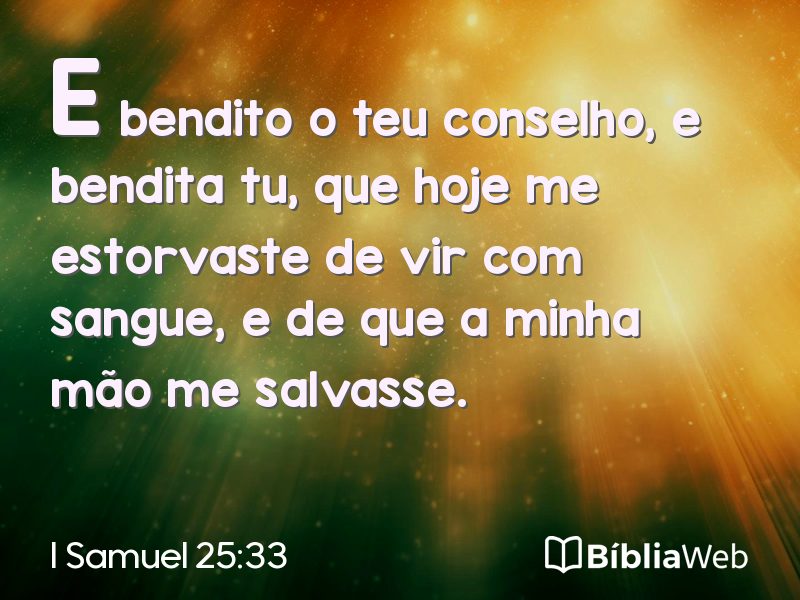I Samuel 25:33 em imagem para compartilhar