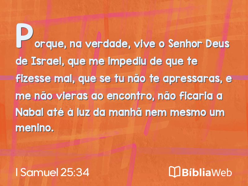 I Samuel 25:34 em imagem para compartilhar