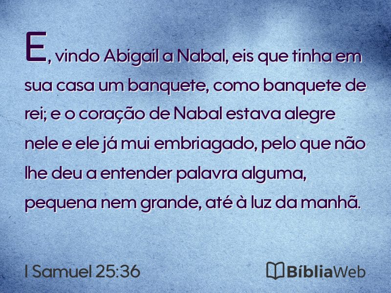 I Samuel 25:36 em imagem para compartilhar