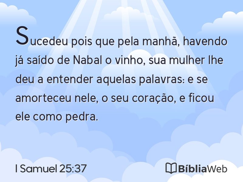 I Samuel 25:37 em imagem para compartilhar