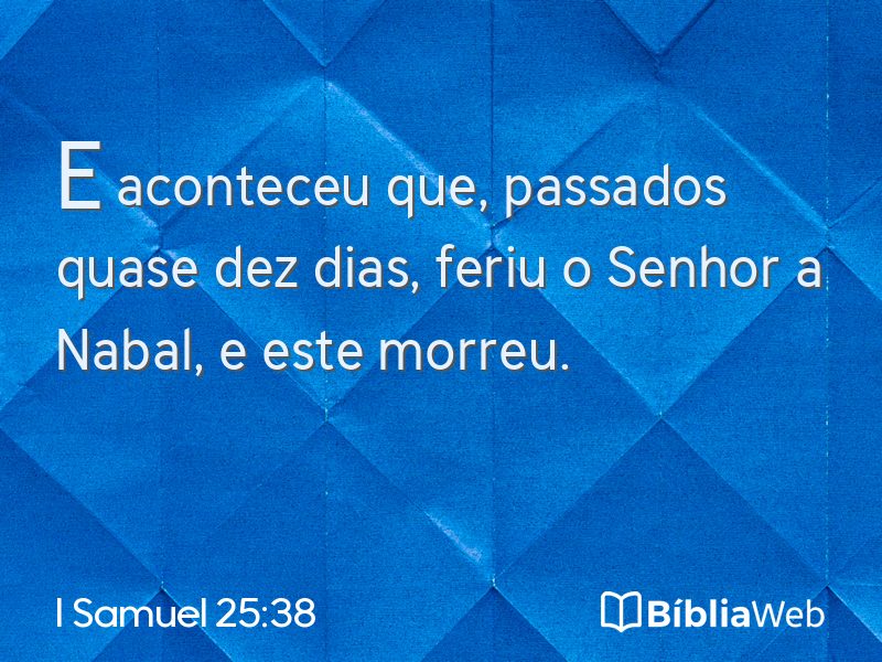 I Samuel 25:38 em imagem para compartilhar
