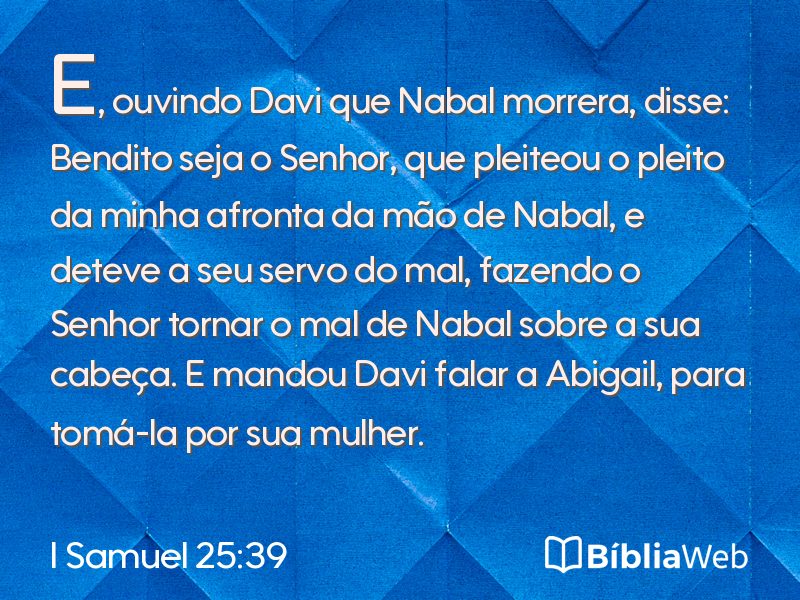 I Samuel 25:39 em imagem para compartilhar