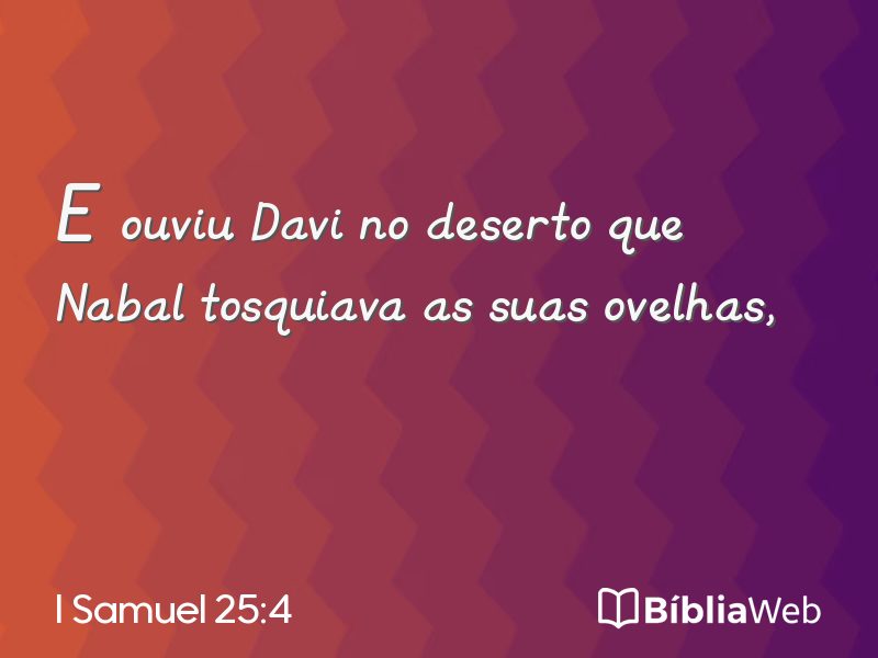 I Samuel 25:4 em imagem para compartilhar