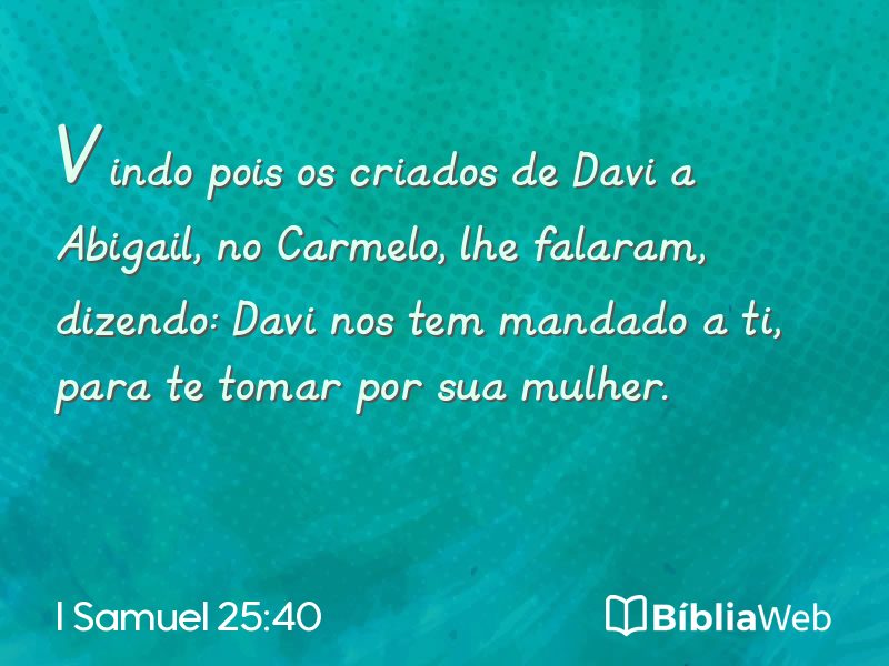 I Samuel 25:40 em imagem para compartilhar