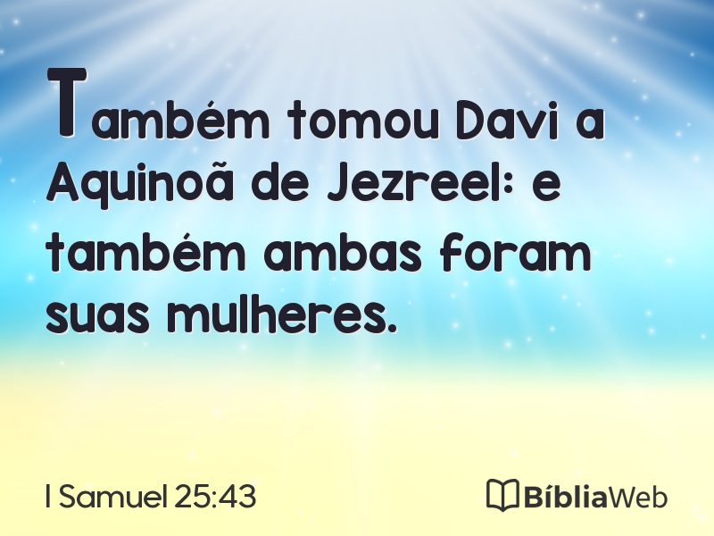 I Samuel 25:43 em imagem para compartilhar