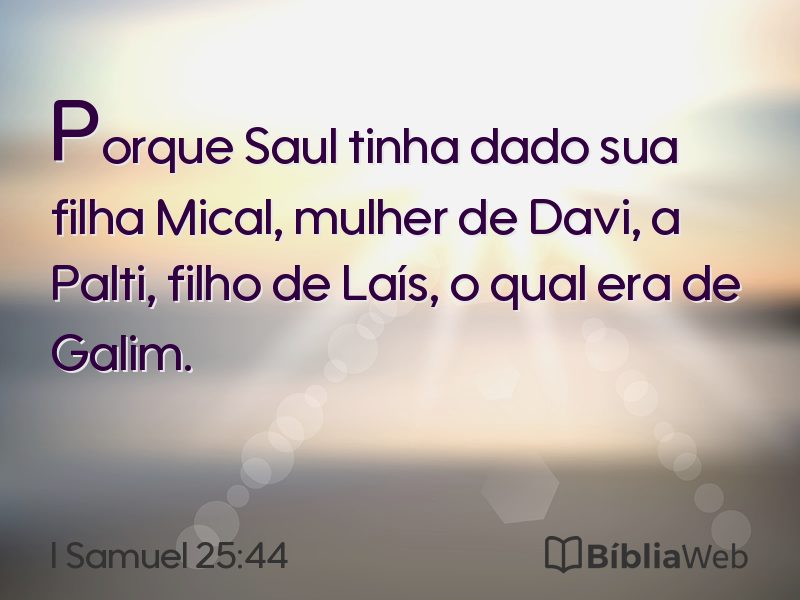 I Samuel 25:44 em imagem para compartilhar