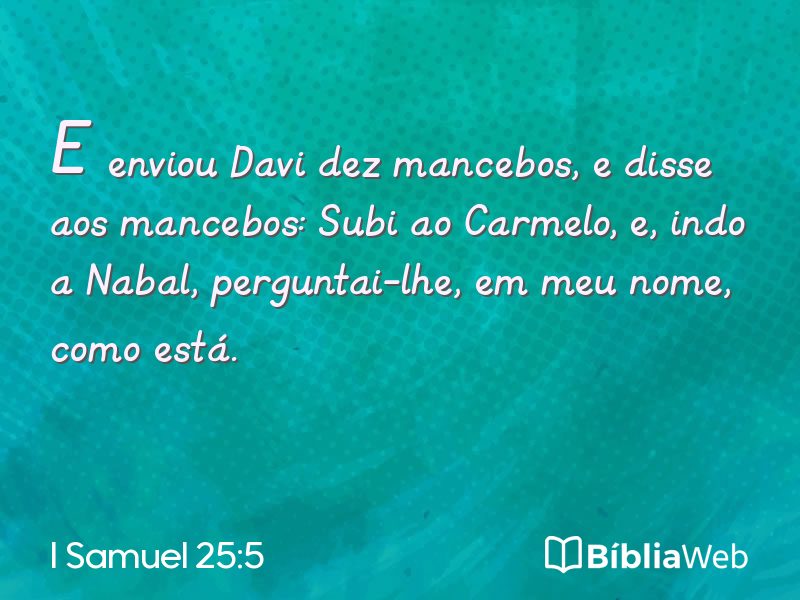 I Samuel 25:5 em imagem para compartilhar