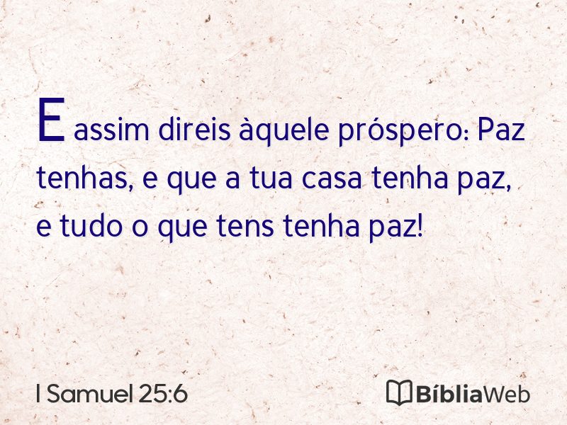 I Samuel 25:6 em imagem para compartilhar