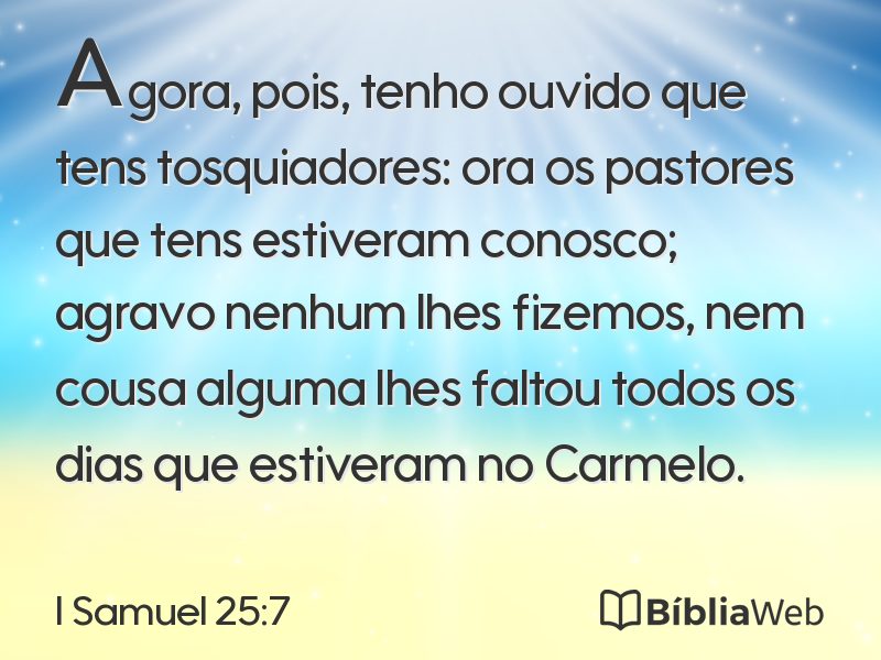 I Samuel 25:7 em imagem para compartilhar