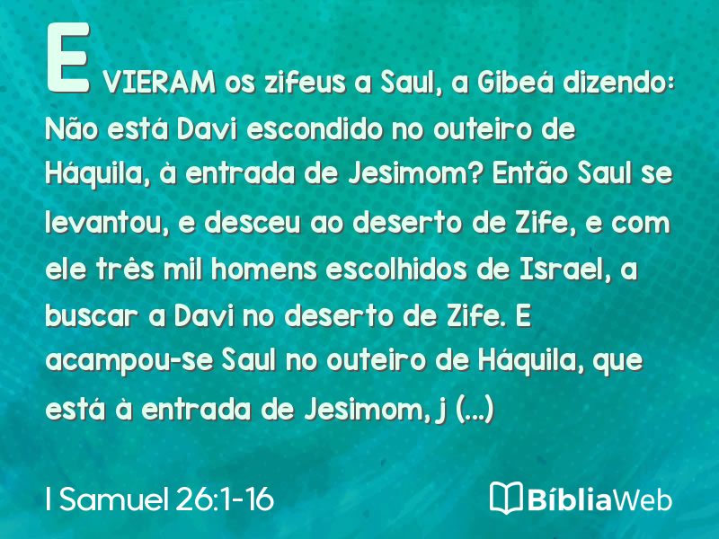 I Samuel 26:1-16 em imagem para compartilhar