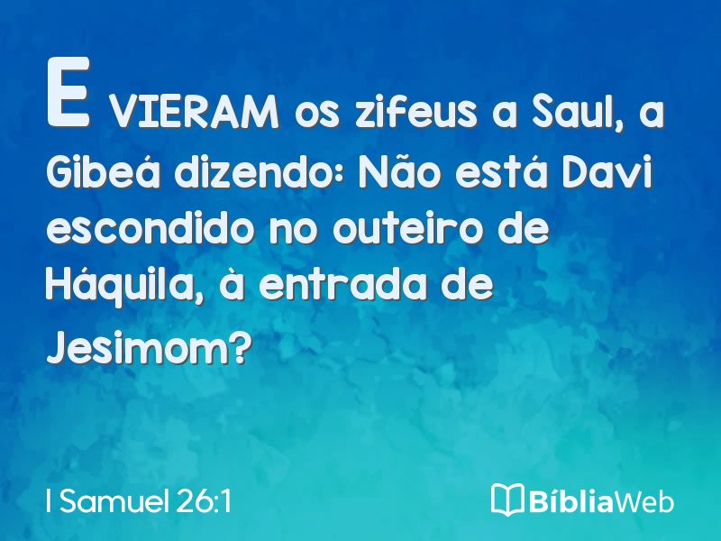 I Samuel 26:1 em imagem para compartilhar