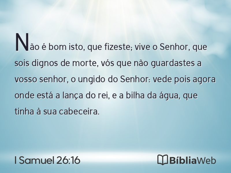 I Samuel 26:16 em imagem para compartilhar