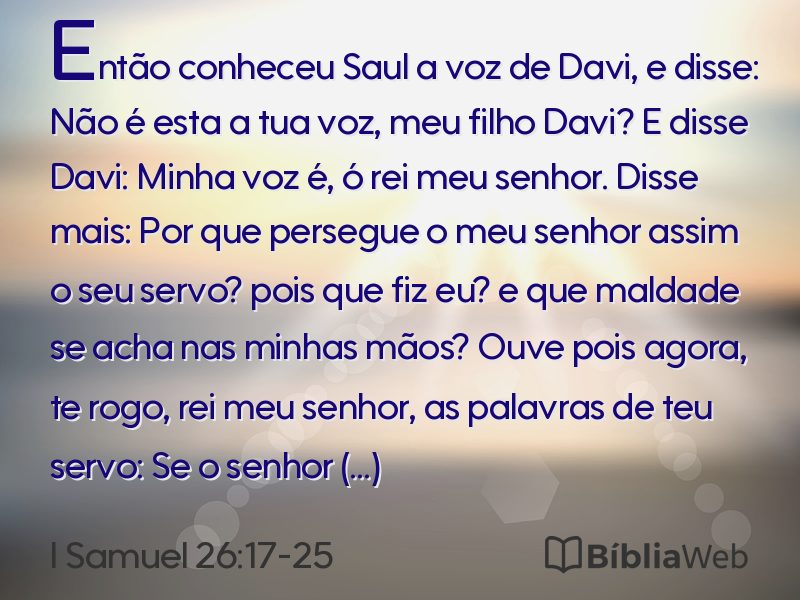 I Samuel 26:17-25 em imagem para compartilhar
