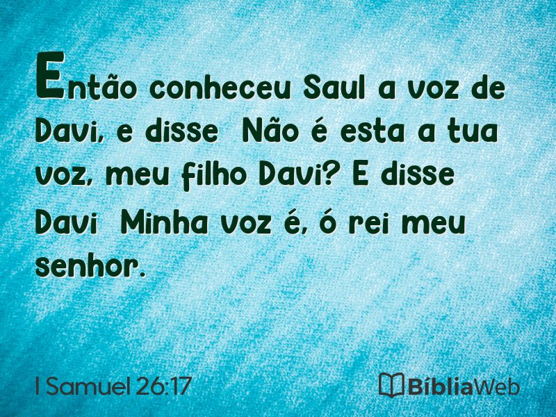 I Samuel 26:17 em imagem para compartilhar