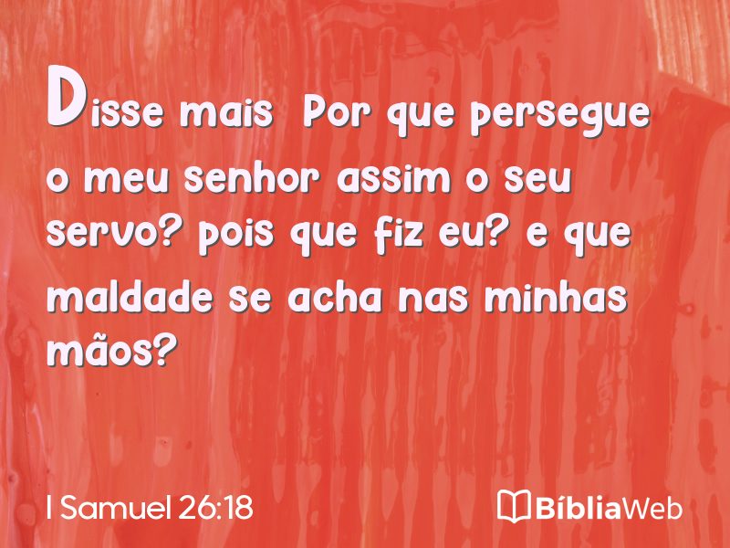 I Samuel 26:18 em imagem para compartilhar