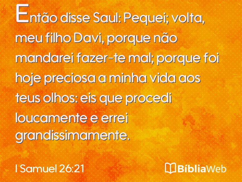 I Samuel 26:21 em imagem para compartilhar