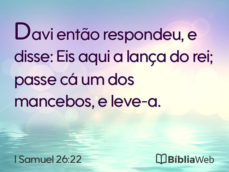 I Samuel 26:22 em imagem para compartilhar