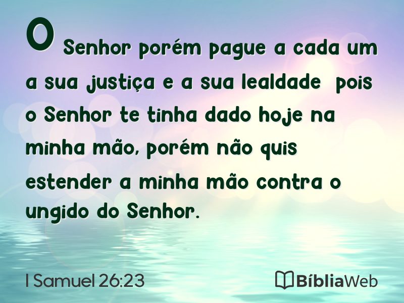 I Samuel 26:23 em imagem para compartilhar