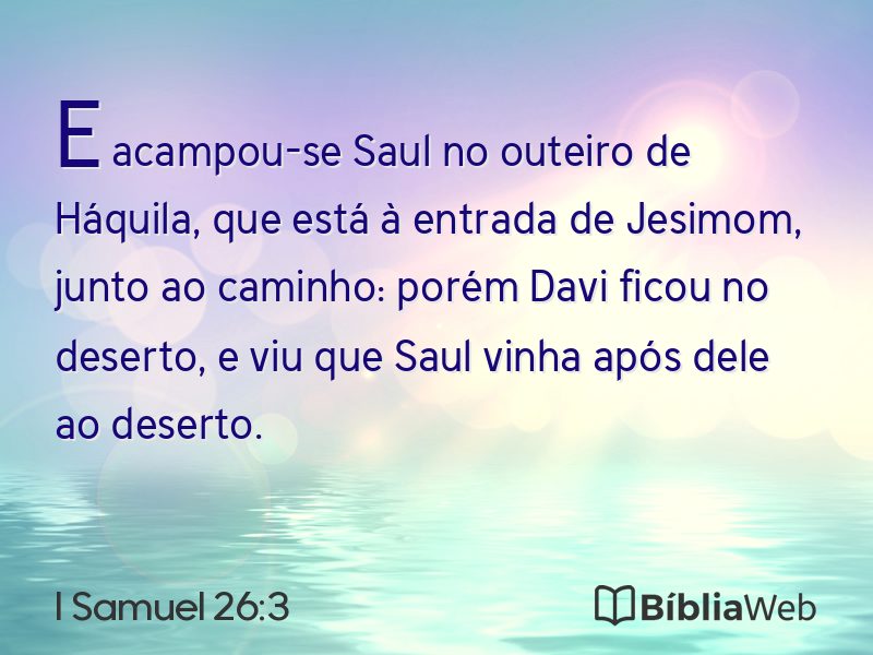 I Samuel 26:3 em imagem para compartilhar