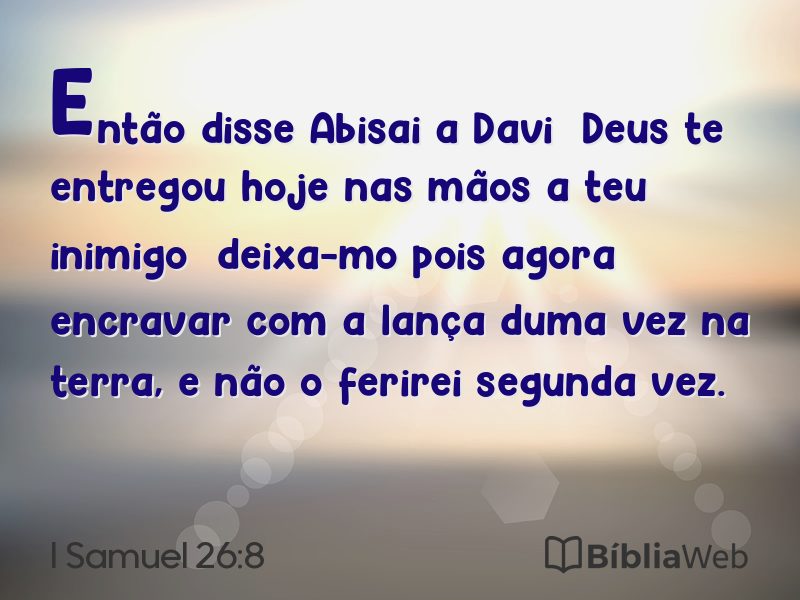 I Samuel 26:8 em imagem para compartilhar