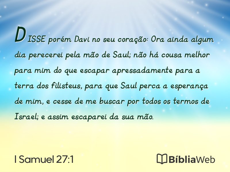 I Samuel 27:1 em imagem para compartilhar