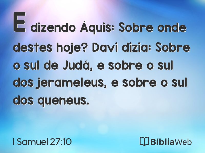 I Samuel 27:10 em imagem para compartilhar