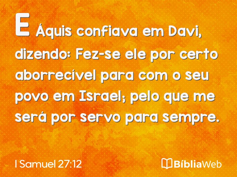 I Samuel 27:12 em imagem para compartilhar