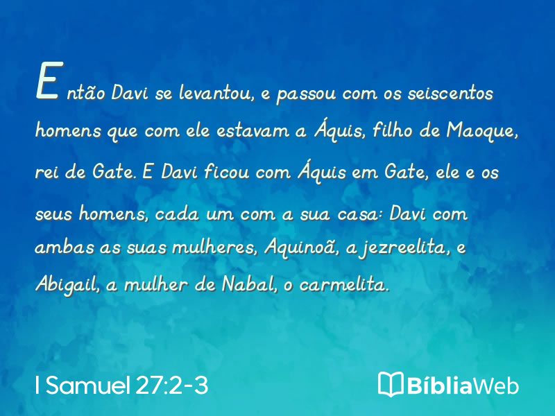I Samuel 27:2-3 em imagem para compartilhar