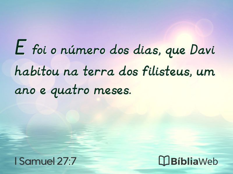 I Samuel 27:7 em imagem para compartilhar